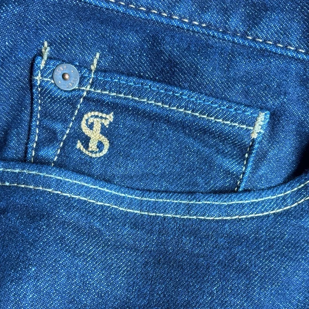 Todd Snyder Jeans Mens 35X32 Indigo Slim Fit Stretch Rinse Wash Denim 5-Pocket
